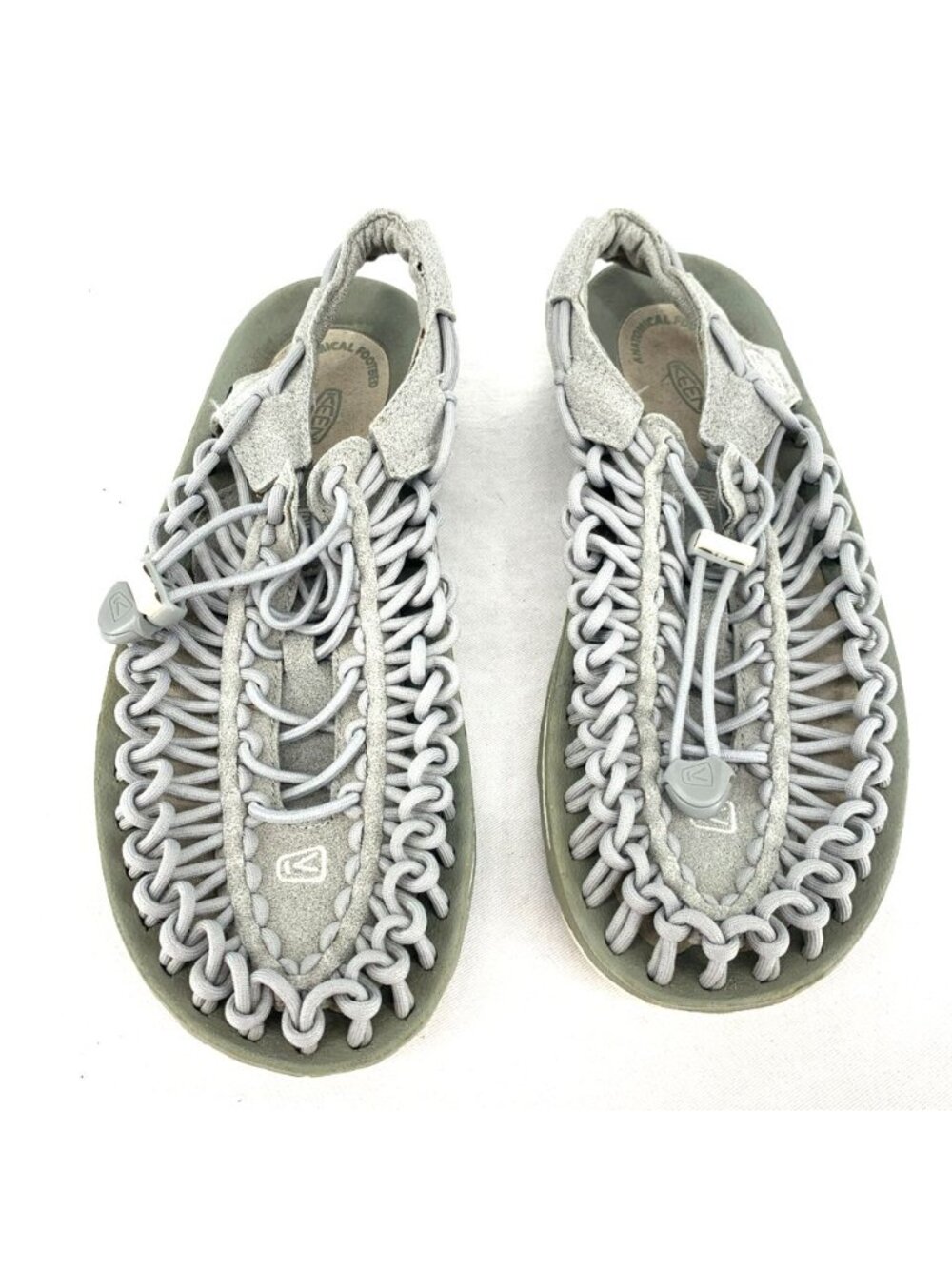 Keen Uneek Womens Sz 7.5 Sandals Gray Woven Paracord Water Shoes